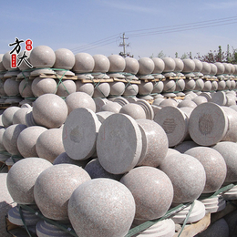 方大花岗岩石球价格-石材隔离墩-直径40厘米石材隔离墩价格