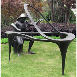 玉溪锻铜铸铜雕塑 抽象人物弹钢琴雕塑 艺术工艺品