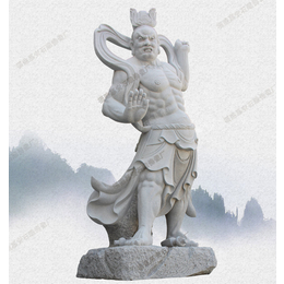 珠海石雕济公制作 石头雕刻古代八仙石雕哼哈二将雕像 
