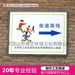 山洪灾害防御标识牌标志牌宣传牌哪做农田水利瓷砖宣传牌*厂家