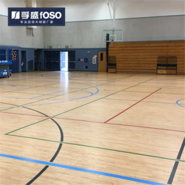 运动木地板篮球场地室内羽毛球场馆体育馆比赛级防滑实木运动地板
