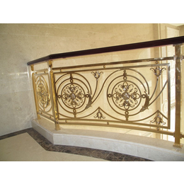 传统款金色香铝板雕刻镶花楼梯护栏缩略图