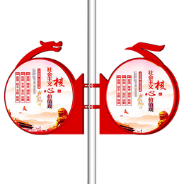 定制中国风圆形龙凤形路灯杆广告灯箱缩略图