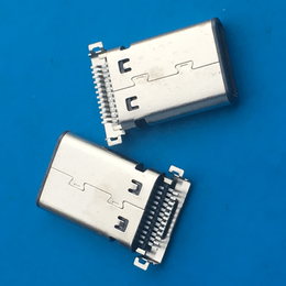 超薄充电沉板式type-c24P公头USB3.1公头两脚贴板