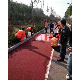 彩色防滑路面材料-铜川彩色防滑路面-弘康彩色路面