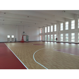 山东潍坊篮球场塑胶地板训练馆PVC地胶防滑纹理