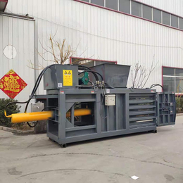 曲阜鲁丰机械(多图)-青海200吨废塑料卧式液压打包机