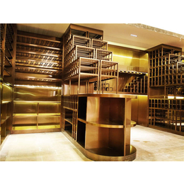 东弘钢匠不锈钢屏风-香港红酒柜-不锈钢红酒柜
