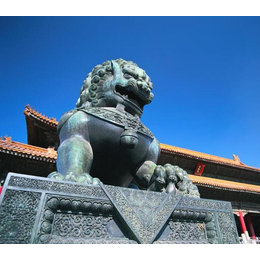 西藏铸铜狮子雕塑生产厂家-怡轩阁雕塑