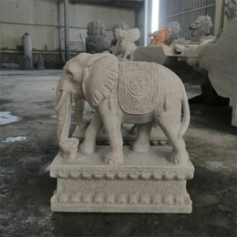 青石石头大象生产厂家-乾锦园林-晋城青石石头大象