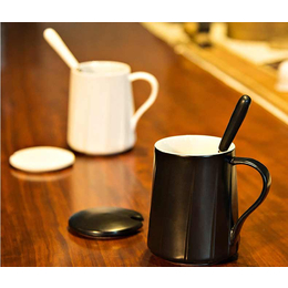 创意条纹螺旋杯 景德镇陶瓷马克杯咖啡杯礼品杯定制
