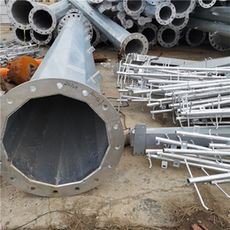 益明生产35KV钢管杆 18米双回路钢杆价格 钢电线杆