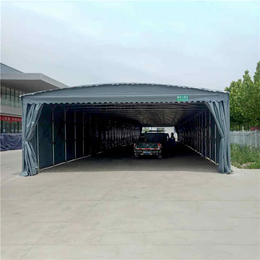 供应厂家遮阳挡雨移动推拉电动可伸缩大型仓储活动雨棚
