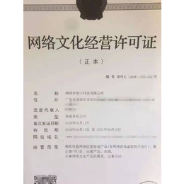 河南省办理文网文及动漫网络文化经营许可证