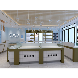 渭南眼镜店装修设计公司 源素装饰眼镜店柜台设计定制厂家