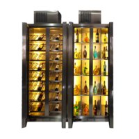 定制不锈钢酒柜家用商用创意恒温酒柜酒窖酒吧展示柜中式酒架陈列柜