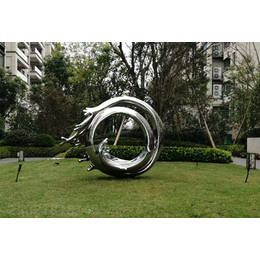 临沧公园绿地旋转水花雕塑 创意不锈钢镜面浪花摆件