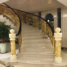香港铜艺楼梯品牌厂家供应大气别墅扶手栏杆