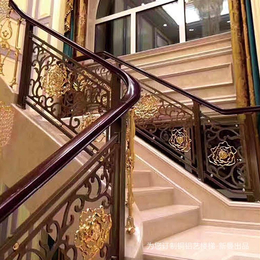 资兴酒店K金铜艺浮雕楼梯扶手端庄秀美的气质	