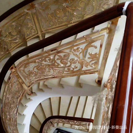 大庆海量铝艺雕花楼梯扶手设计装修效果图 值得收藏