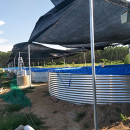 水产养殖场帆布鱼池设计定做-加厚镀锌板帆布水池 帆布蓄水池