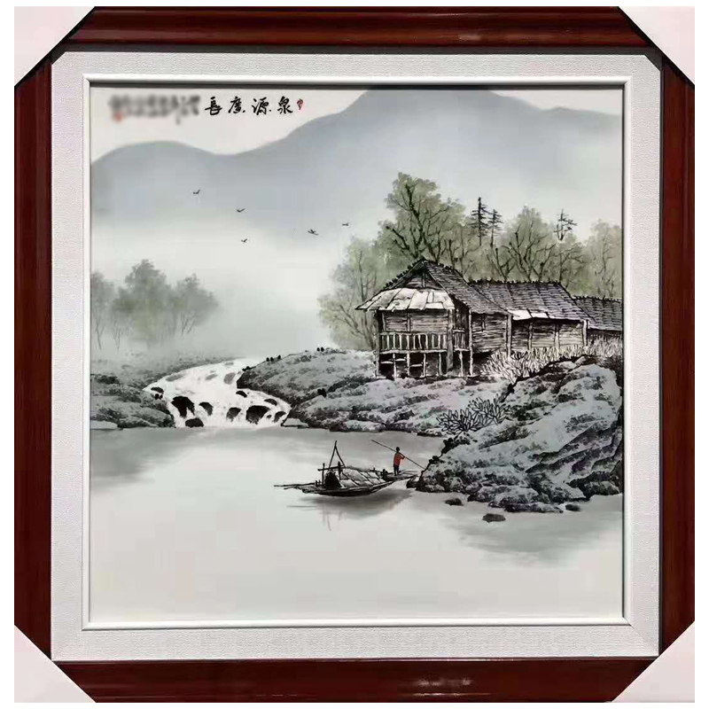 景德镇复古陶瓷壁画 江南风景瓷板画定制画面缩略图