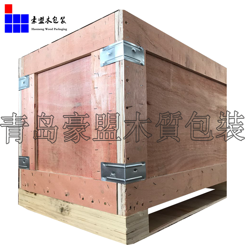 青岛黄岛厂家加工定做木质包装箱 物流发货用木箱两面进叉