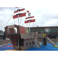 供应儿童游乐木船、儿童景观木船与游乐设施集于一体的景观船生产厂家