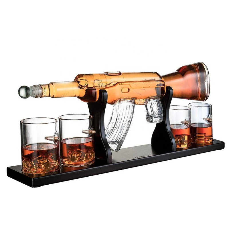 异形玻璃醒酒器创意枪造型*玻璃醒酒器威士忌酒瓶