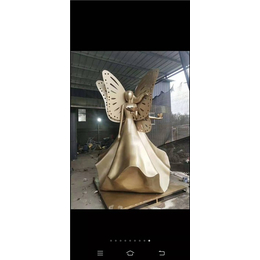 厂家支持定制-蝴蝶翅膀人物雕塑-蝴蝶翅膀人物雕塑摆件