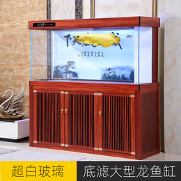 河南鱼缸厂家君富水族用品生态水族箱免换水1米家用鱼缸超白玻璃