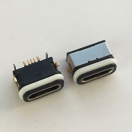 防水MICRO USB 5P母座前贴后插SMT6.35mm