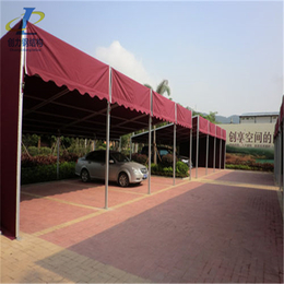 济南大型工厂仓库篷生产移动遮阳棚制作电动推拉雨篷固定篷