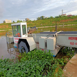 厂家销售水面清洁船 自动打捞浮物设备 小型液压河道清船