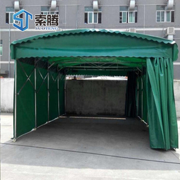 南阳桐柏厂家定制大型仓库移动雨篷推拉雨棚球场伸缩雨蓬