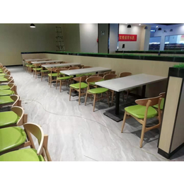 快餐厅大型智能食堂餐桌椅人造石餐桌宜尚家具定做批发