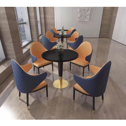  定制深圳餐厅桌椅咖啡厅沙发桌椅布艺软包沙发椅
