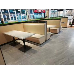  烤鸭餐厅餐桌椅广式快餐厅四人位餐桌人造石餐桌椅定制
