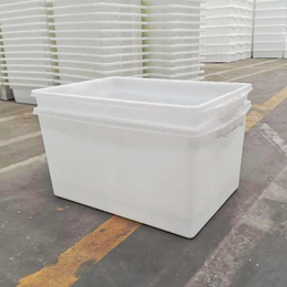 供应厂家直批P4号食品箱带盖送餐箱大号肉食塑料周转箱