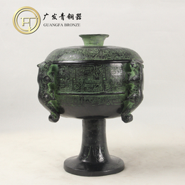 仿古青铜器摆件四虎豆礼器工艺品摆件装饰品汉婚道具文玩古玩缩略图