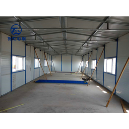 框架式两面坡唐山活动房组建 丰南彩钢房项目活动室
