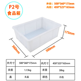 供应P2号食品箱 小号食品箱 面包馒头周转箱