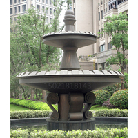 江苏 花园水池双层铜水钵雕塑 铸铜水景喷泉雕塑