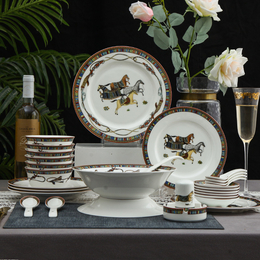 商务礼品陶瓷餐具碗盘印字加标 活动纪念碗盘加商标