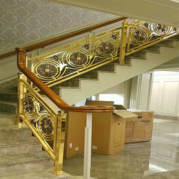 创造风格的酒店镀金铜楼梯扶手