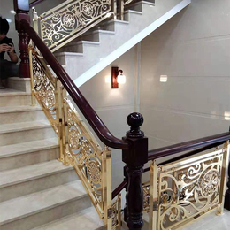 风格多样的沙金别墅铜楼梯扶手 你想要的生活态度