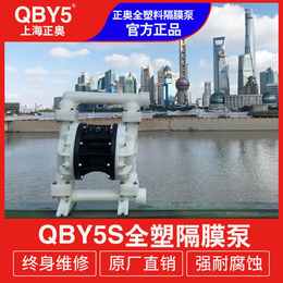 正奥泵业QBY5S-40F型全塑料气动隔膜泵化工液体气动泵