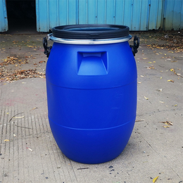 供应新佳60升塑料桶60kg铁箍桶60l法兰桶生产厂家