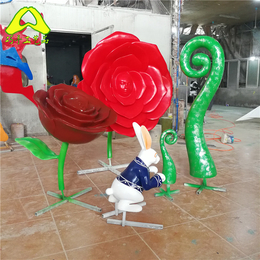 玫瑰花玻璃钢雕塑大型植物花卉定制缩略图