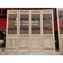 四川自贡中式实木门实木雕花木窗中式花格实木门